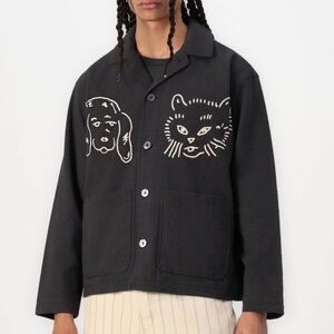 Obey unisex vesta jacket with animal accents